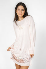 DELTA - כותנת פרנץ טרי דובוני אכפת לי בצבע ורוד - MASHBIR//365