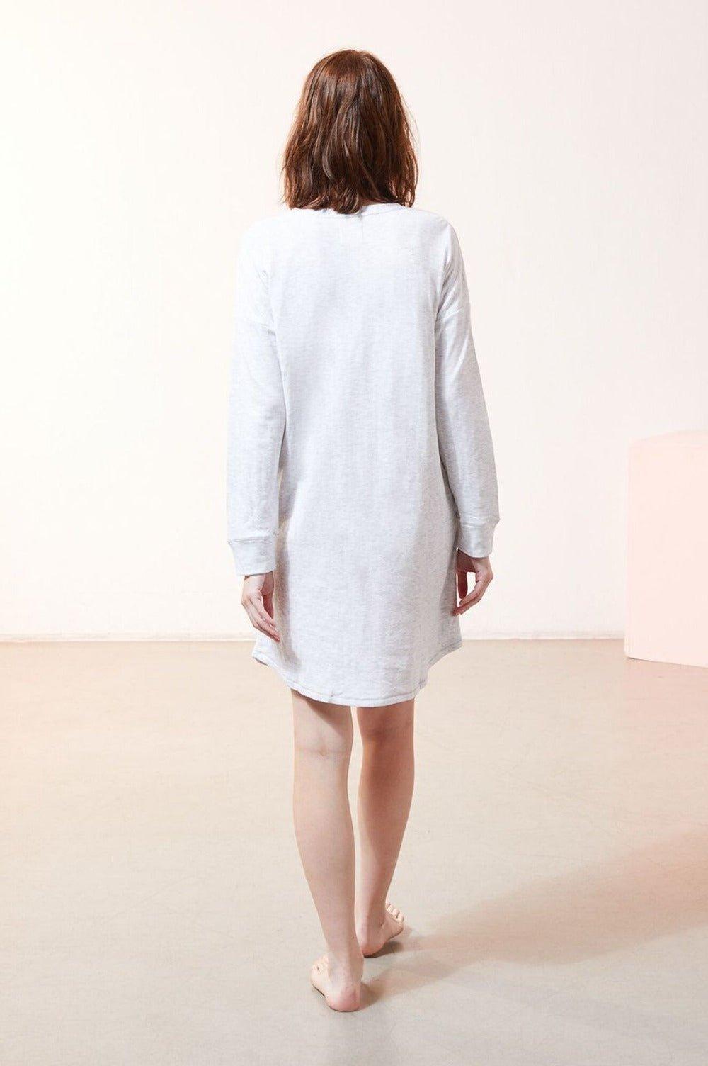 ETAM - כותונת ארוכה רקמת דב ORIANNE אפור - MASHBIR//365