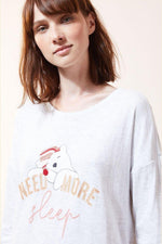 ETAM - כותונת ארוכה רקמת דב ORIANNE אפור - MASHBIR//365