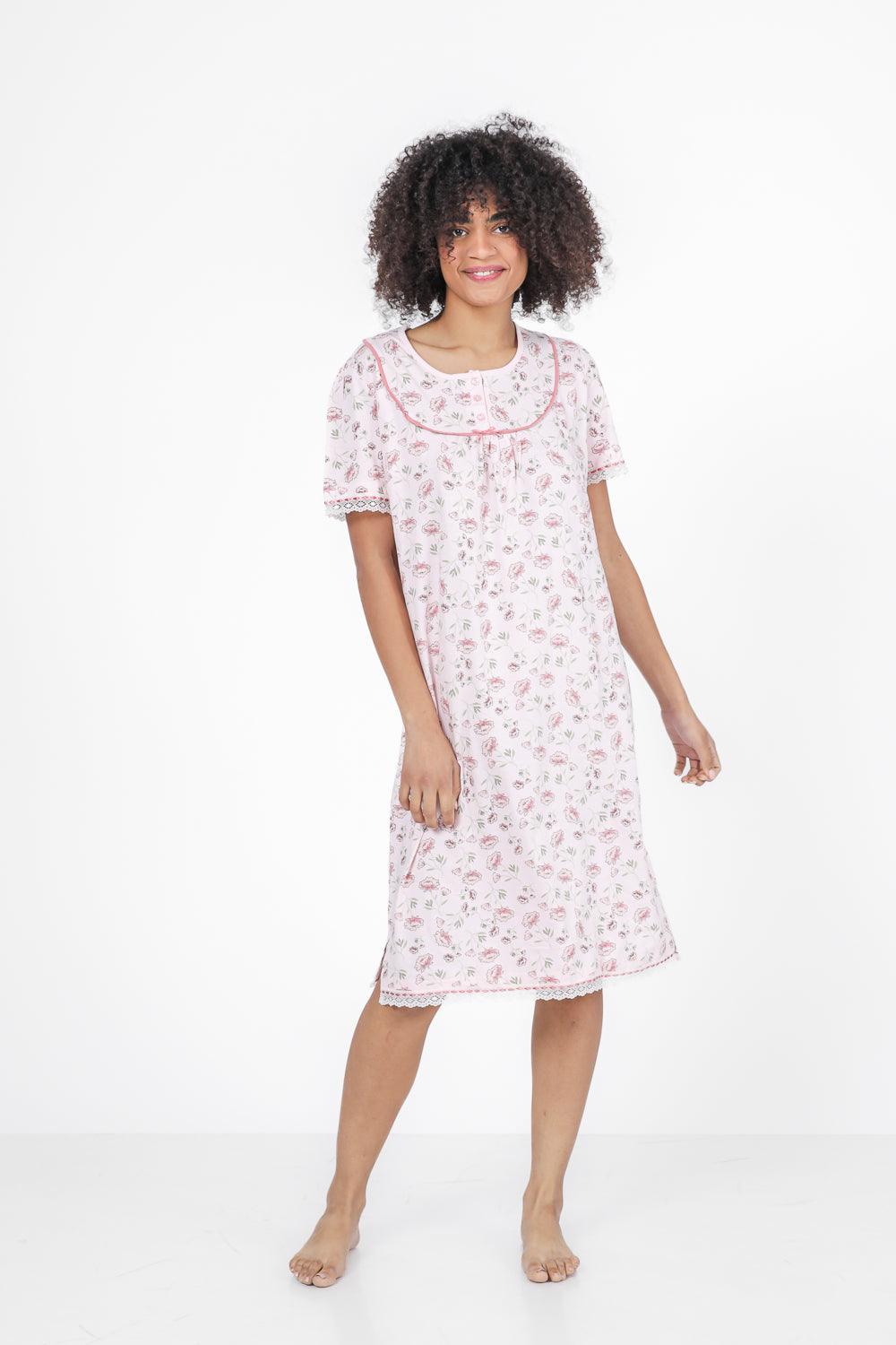 TEHABAD - כותונת פרחונית בצבע ורוד - MASHBIR//365