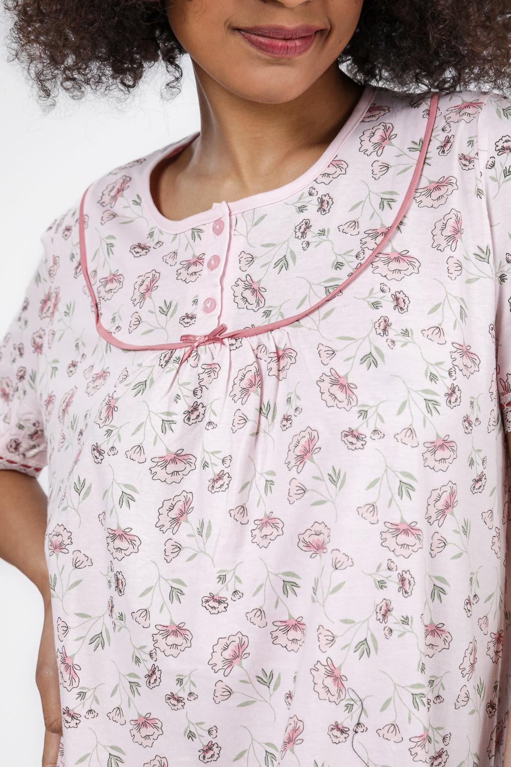 TEHABAD - כותונת פרחונית בצבע ורוד - MASHBIR//365