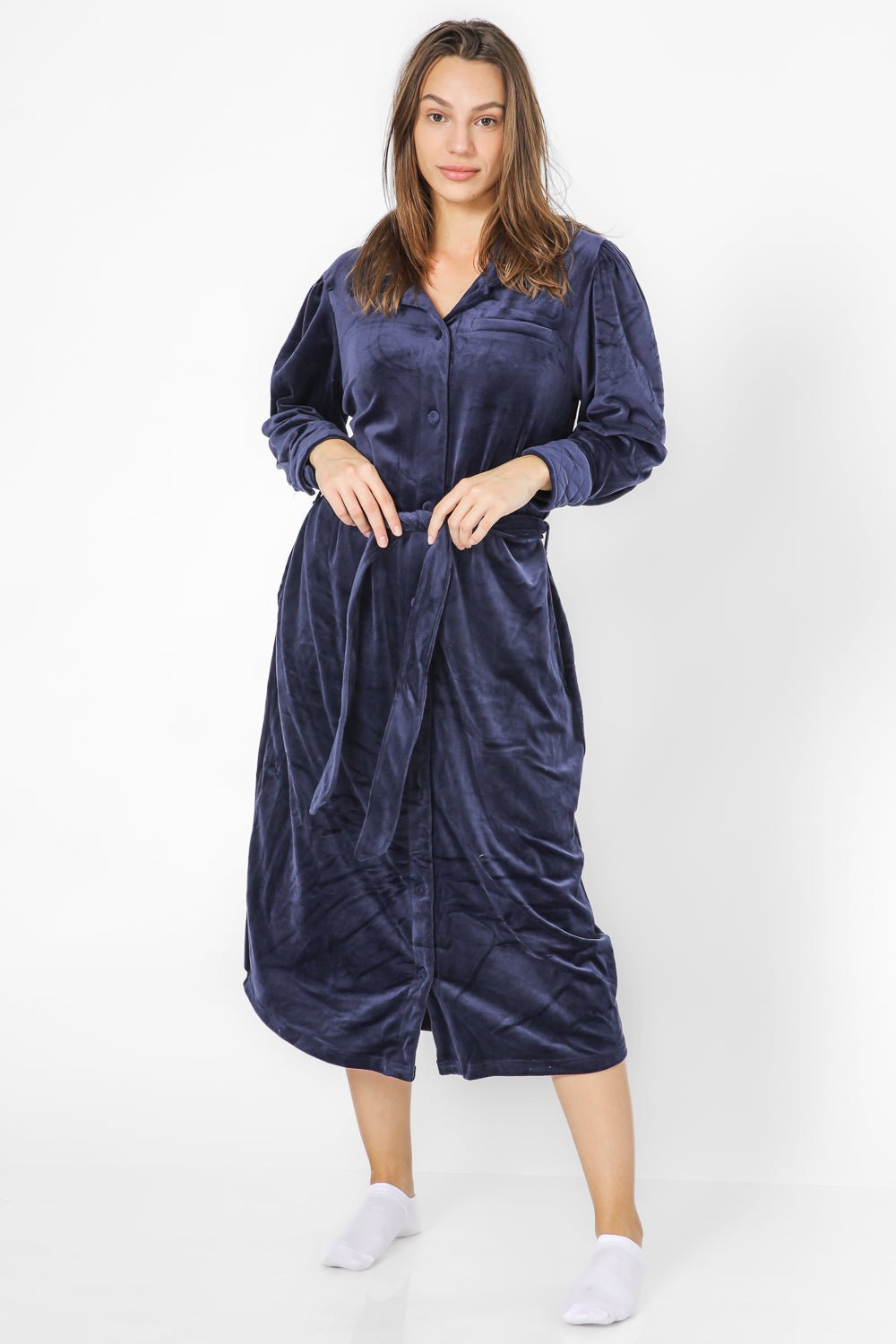 TEHABAD - כותונת כפתורים וצווארון קטיפה - MASHBIR//365