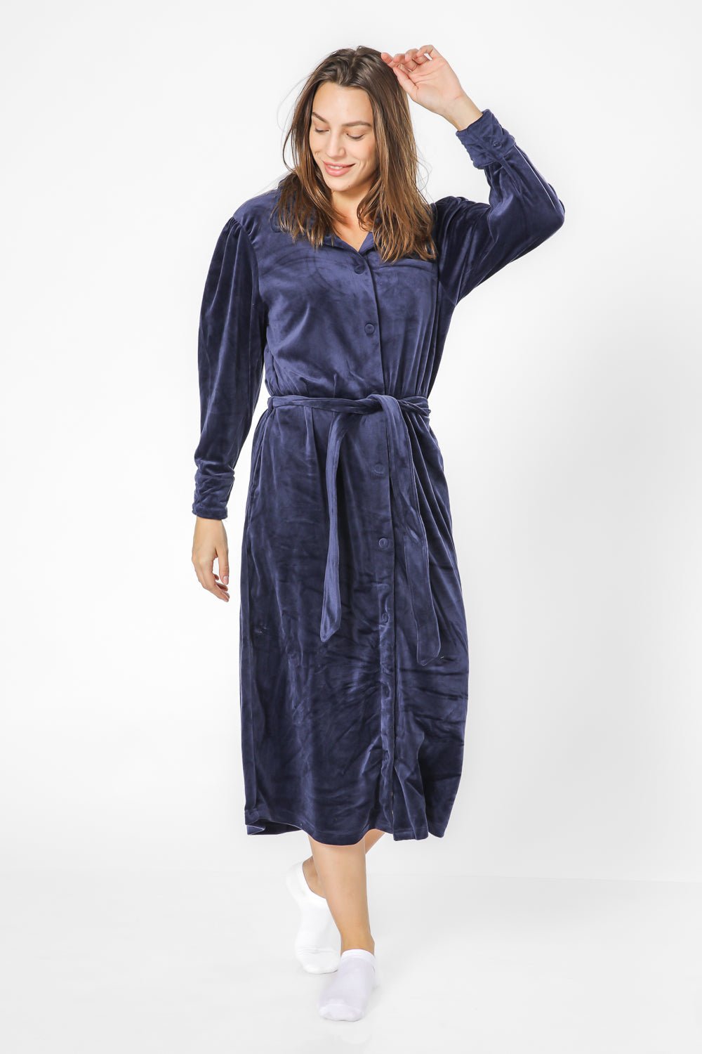 TEHABAD - כותונת כפתורים וצווארון קטיפה - MASHBIR//365