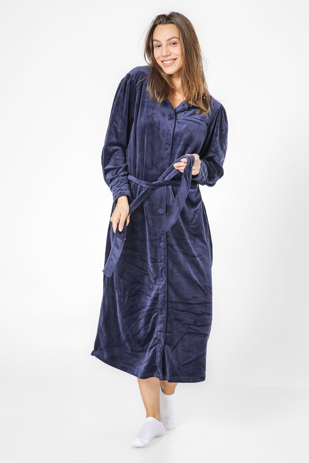 TEHABAD - כותונת כפתורים וצווארון קטיפה - MASHBIR//365