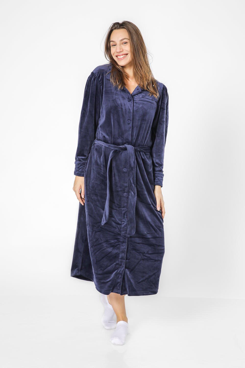 TEHABAD - כותונת כפתורים וצווארון קטיפה - MASHBIR//365