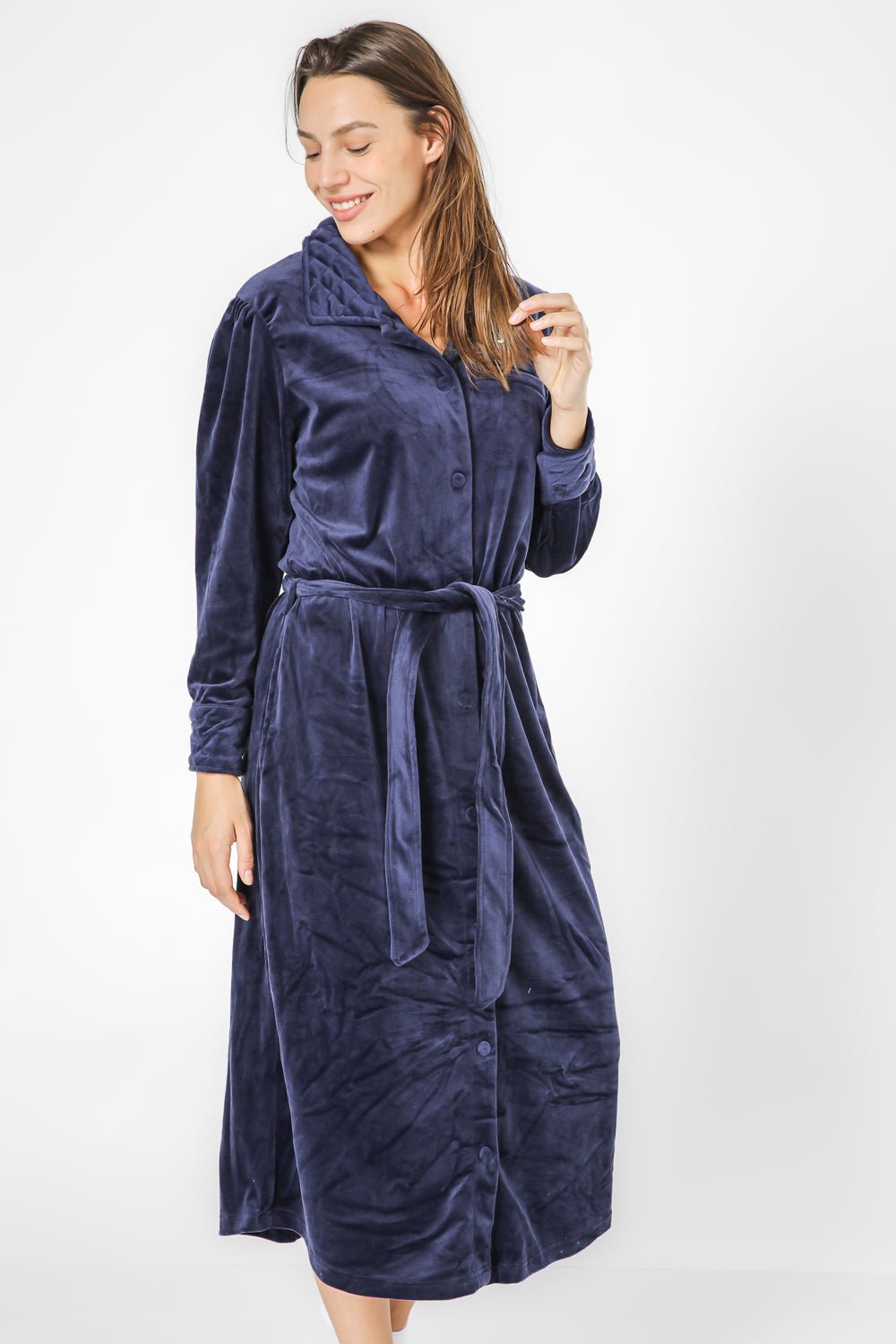 TEHABAD - כותונת כפתורים וצווארון קטיפה - MASHBIR//365