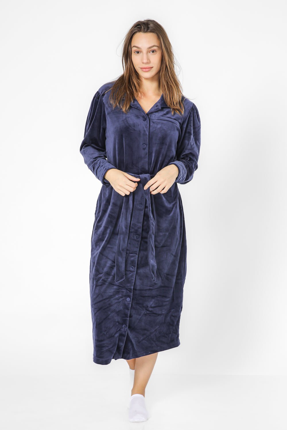 TEHABAD - כותונת כפתורים וצווארון קטיפה - MASHBIR//365