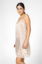 DELTA - כותונת גופיה סאטן מיני בצבע ניוד - MASHBIR//365