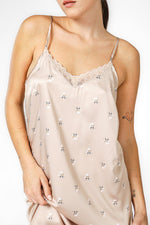 DELTA - כותונת גופיה סאטן מיני בצבע ניוד - MASHBIR//365