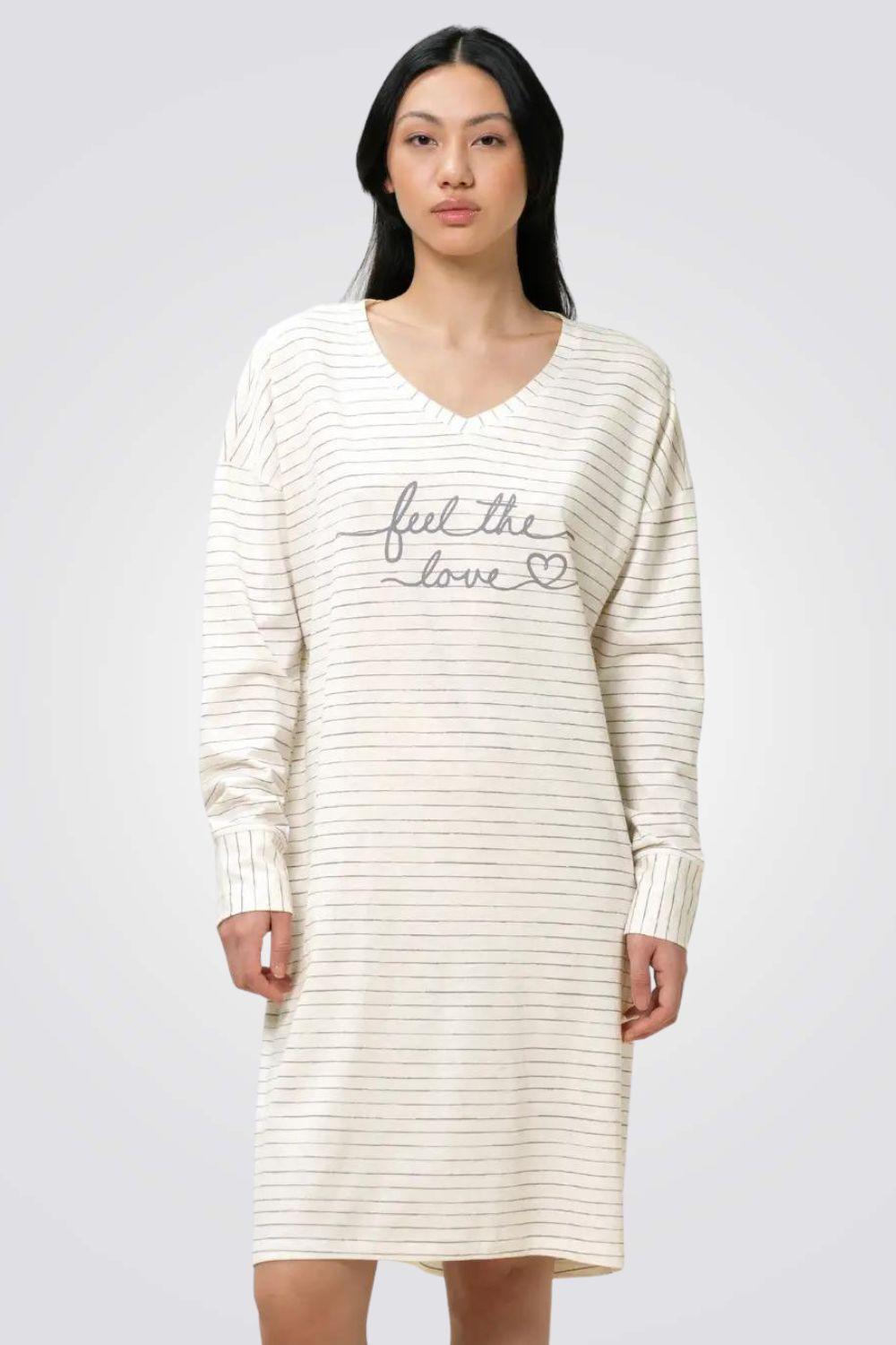 TRIUMPH - כותונת לילה עם הדפס בצבע לבן - MASHBIR//365