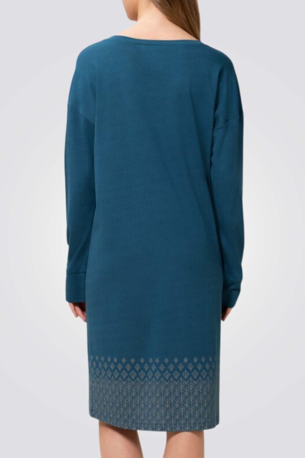 TRIUMPH - כותונת לילה עם הדפס בצבע טורקיז - MASHBIR//365