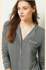 ETAM - כותונת לילה מכופתרת WARM DAY אפורה - MASHBIR//365