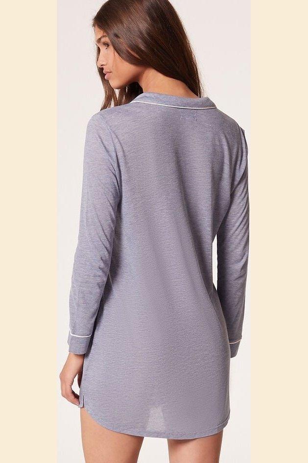 ETAM - כותונת לילה מכופתרת WARM DAY כחולה - MASHBIR//365