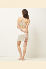 ETAM - כותונת משי עם גב תחרה NARCISSE בצבע לבן - MASHBIR//365