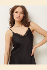 ETAM - כותונת משי MILKY שחורה - MASHBIR//365