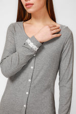 KENNETH COLE - כותונת מודל ריב בצבע אפור - MASHBIR//365