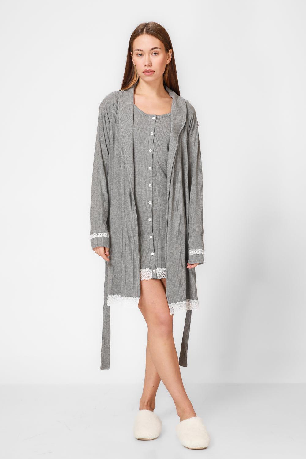 KENNETH COLE - כותונת מודל ריב בצבע אפור - MASHBIR//365