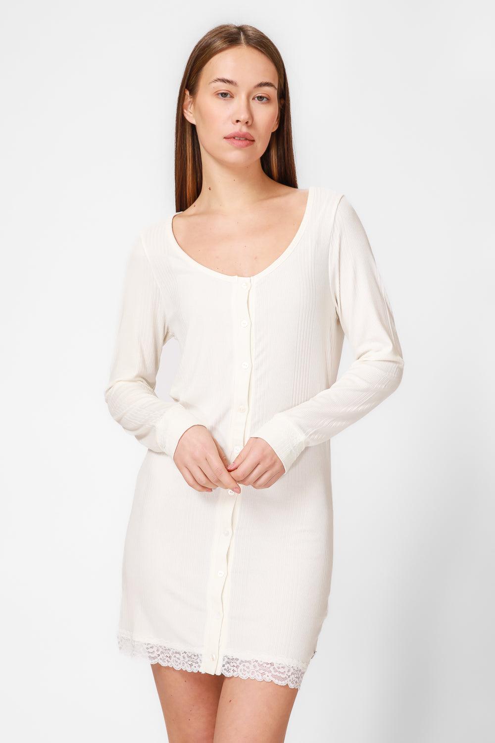 KENNETH COLE - כותונת מודל ריב בצבע קרם - MASHBIR//365