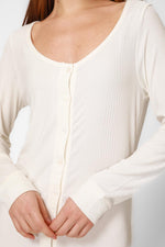 KENNETH COLE - כותונת מודל ריב בצבע קרם - MASHBIR//365