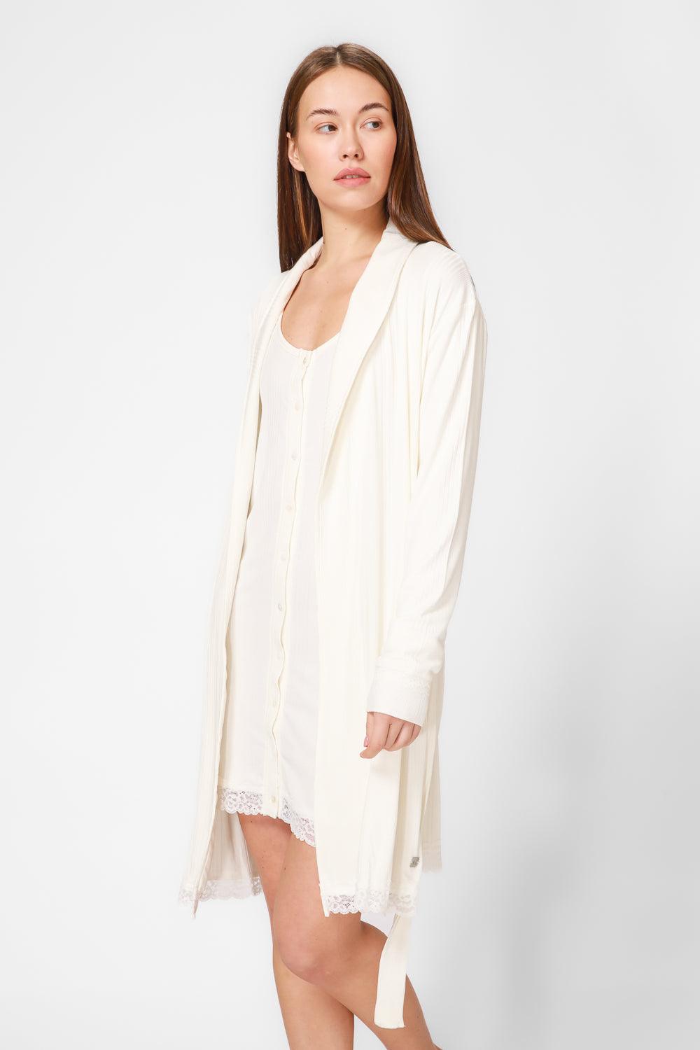 KENNETH COLE - כותונת מודל ריב בצבע קרם - MASHBIR//365