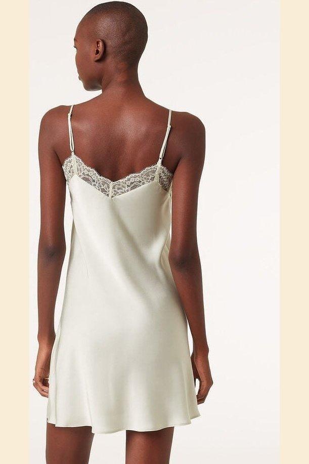 ETAM - כותונת סאטן בשילוב תחרה PASSION ירוק מנטה - MASHBIR//365