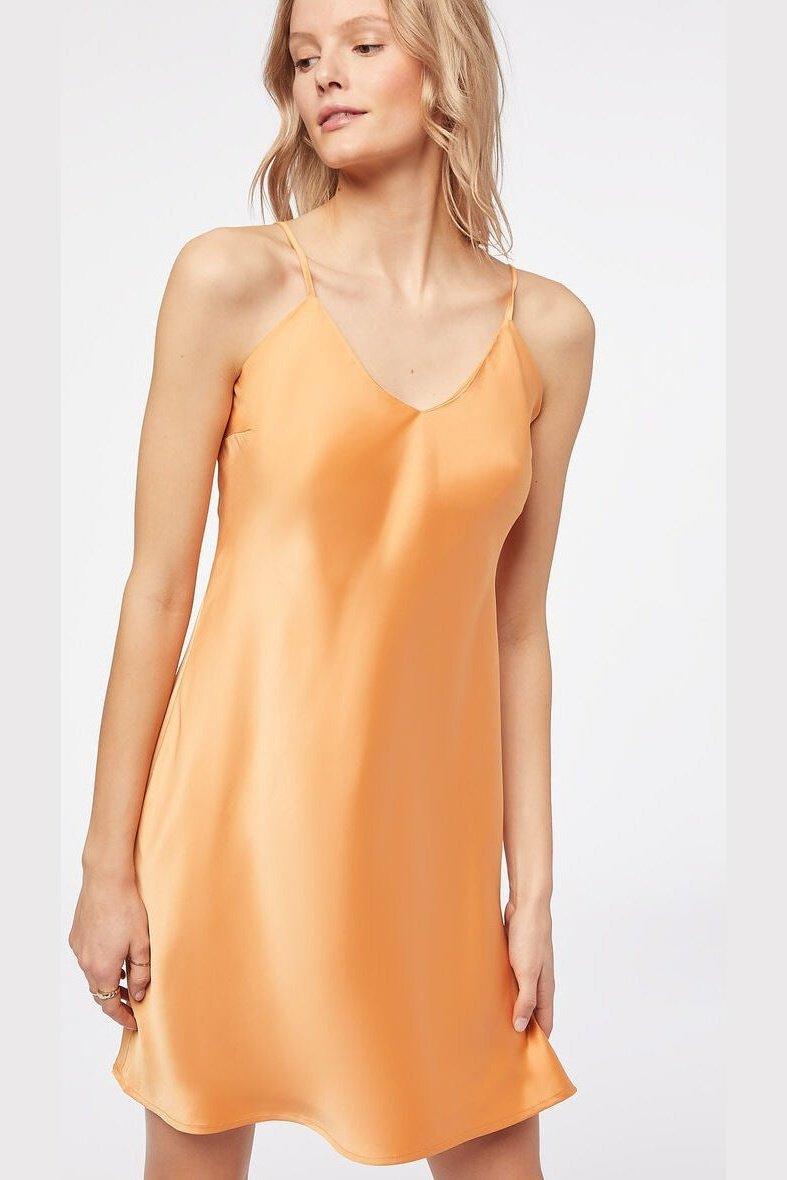 ETAM - כותונת סאטן CLAIRETTE בצבע כתום בהיר - MASHBIR//365