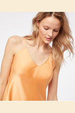 ETAM - כותונת סאטן CLAIRETTE בצבע כתום בהיר - MASHBIR//365