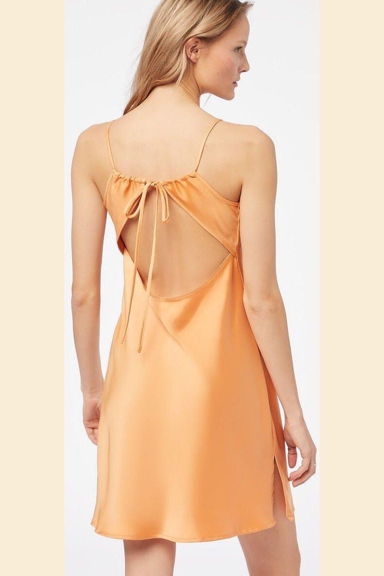 ETAM - כותונת סאטן CLAIRETTE בצבע כתום בהיר - MASHBIR//365