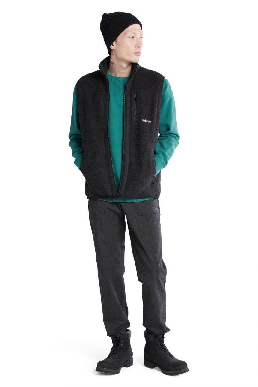 TIMBERLAND - ווסט פליז לגבר בצבע שחור - MASHBIR//365