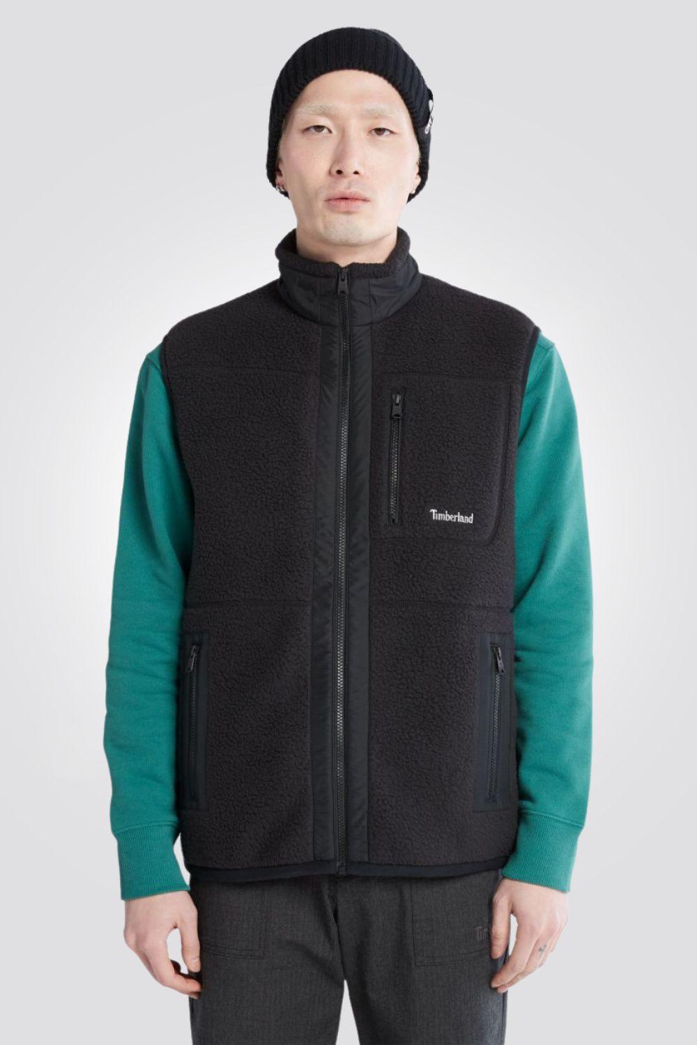 TIMBERLAND - ווסט פליז לגבר בצבע שחור - MASHBIR//365