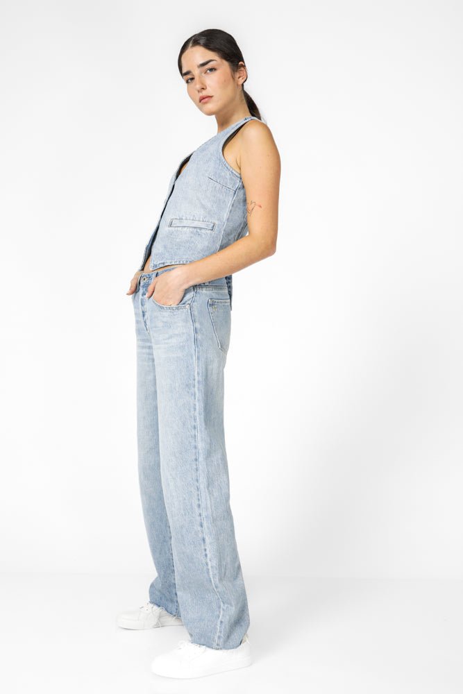 KENNETH COLE - ווסט גינס לנשים בצבע כחול בהיר - MASHBIR//365