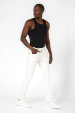 LEVI'S - WHITE-POCKETS גי'נס לגברים 512 בצבע לבן - MASHBIR//365