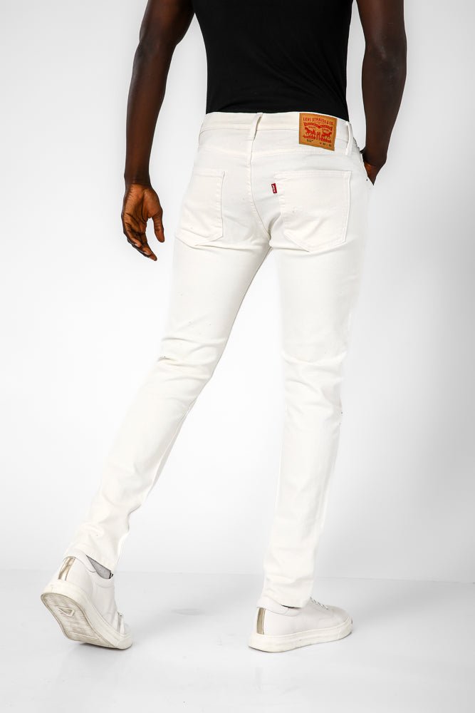 LEVI'S - WHITE-POCKETS גי'נס לגברים 512 בצבע לבן - MASHBIR//365