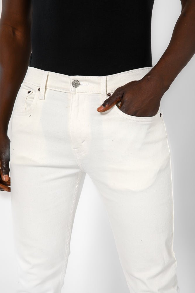 LEVI'S - WHITE-POCKETS גי'נס לגברים 512 בצבע לבן - MASHBIR//365