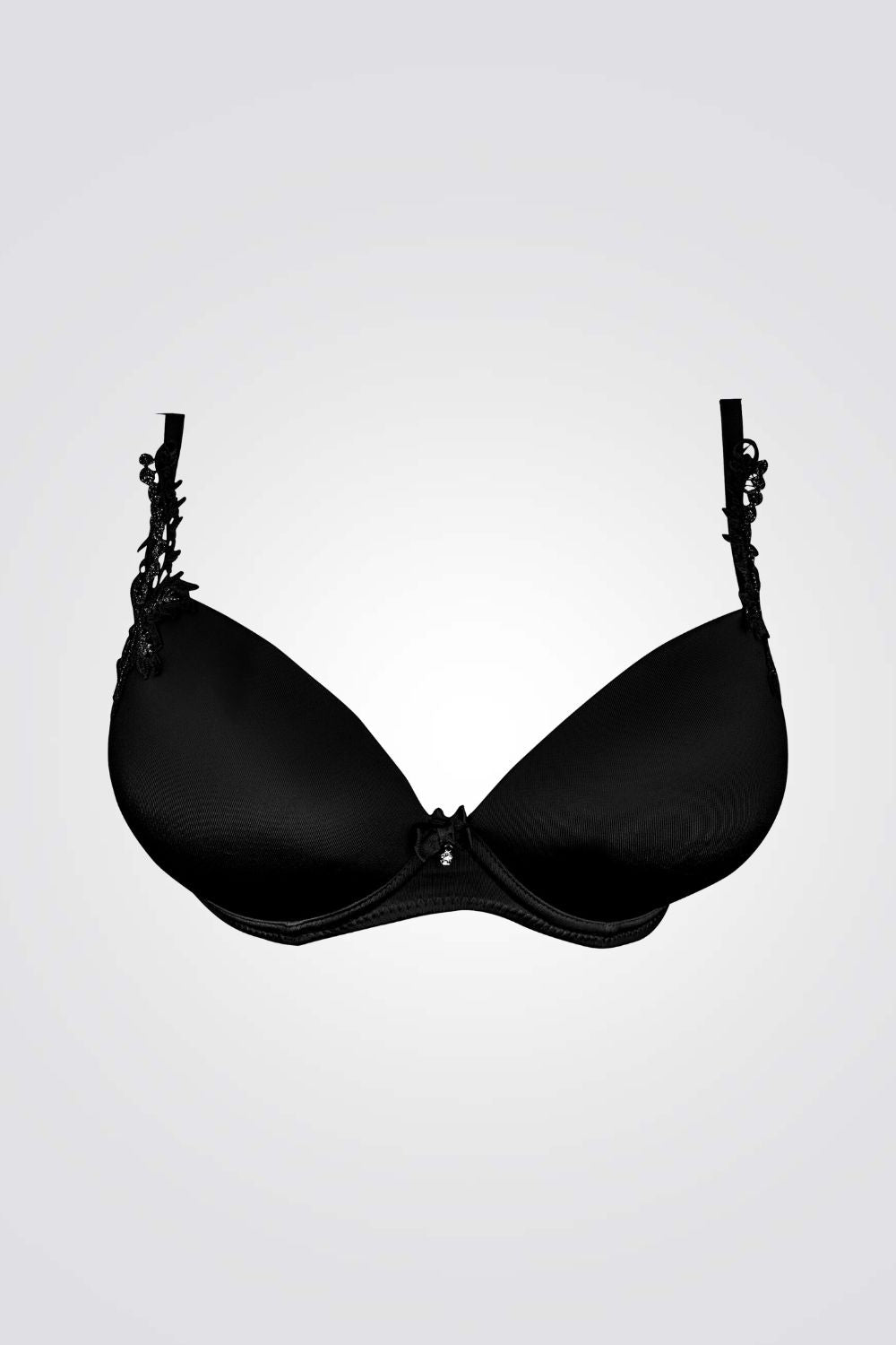 GO UNDER - חזיה פוש אפ birds of paradaise חלק בצבע שחור - MASHBIR//365