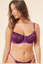 ETAM - חזייה ללא ריפוד בעיטור שרשרת EXQUISE סגול - MASHBIR//365