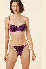 ETAM - חזייה ללא ריפוד בעיטור שרשרת EXQUISE סגול - MASHBIR//365