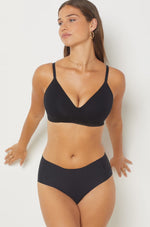 ETAM - חזייה רכה בריפוד קל ללא ברזל HAPPILY בצבע שחור - MASHBIR//365