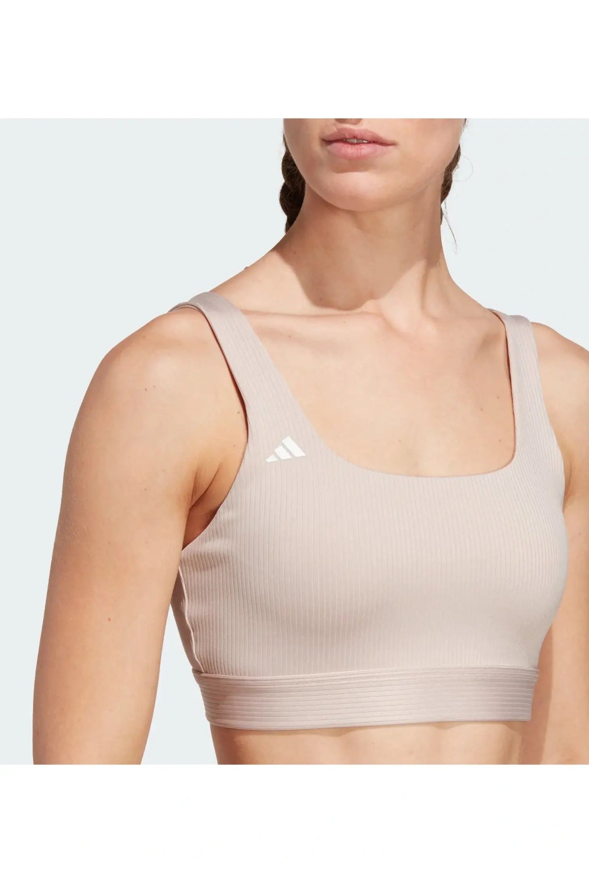 ADIDAS - חזיית אימון TRAIN LS BRA בצבע ורוד בהיר - MASHBIR//365