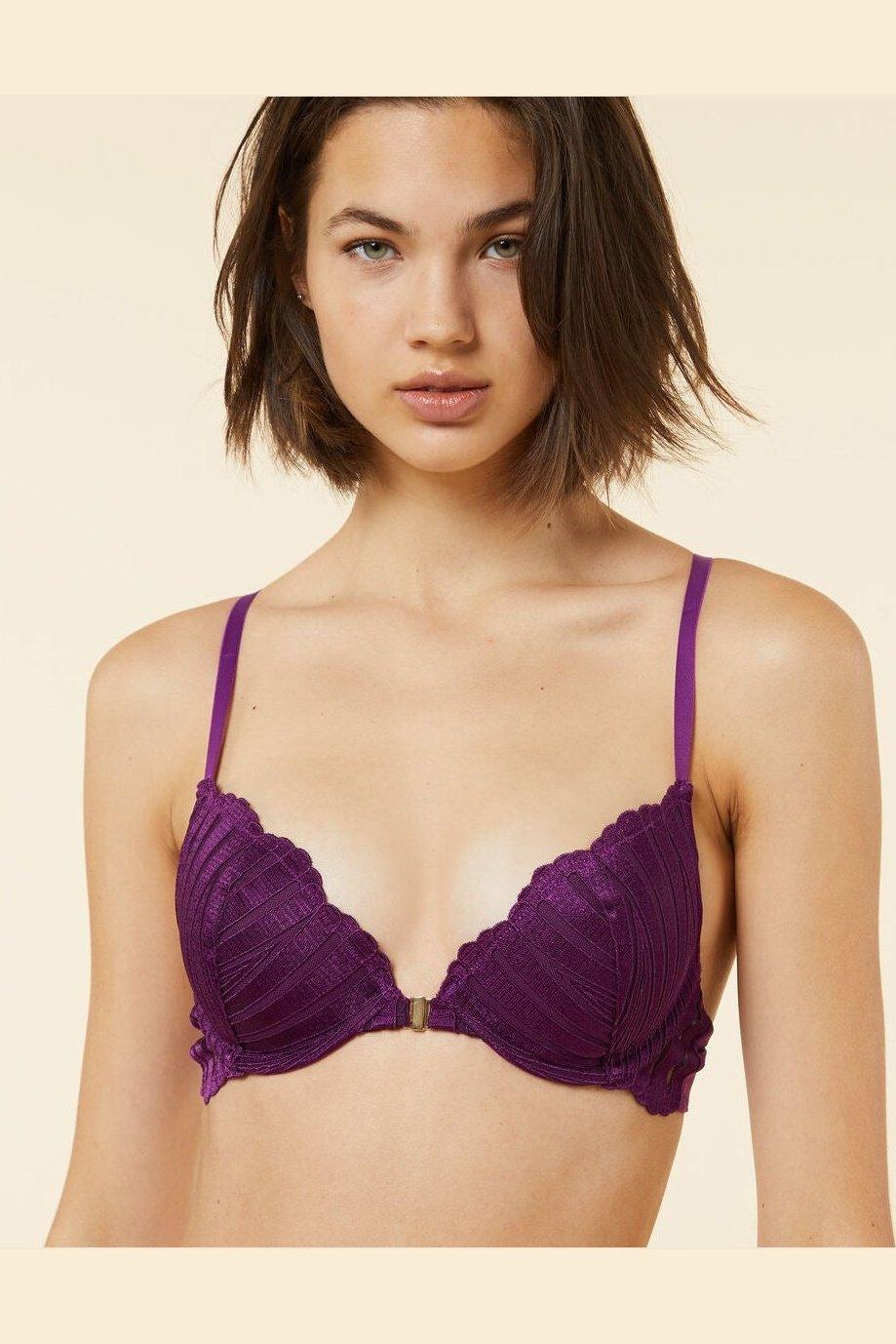 ETAM - חזיית פוש אפ בעיטור שרשרת EXQUISE סגול - MASHBIR//365