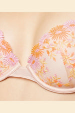 ETAM - חזיית פוש אפ מעוטרת רקמה BONHEUR צבעונית - MASHBIR//365