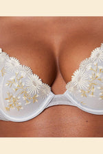 ETAM - חזיית פוש אפ מעוטרת רקמה BONHEUR תכלת - MASHBIR//365