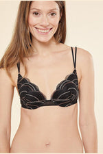 ETAM - חזיית פוש אפ מעוטרת רקמה FATALE שחורה - MASHBIR//365