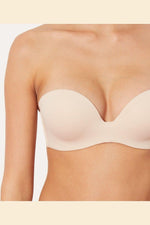 ETAM - חזיית פוש אפ סטרפלס מיקרופייבר PURE FIT צבע גוף - MASHBIR//365