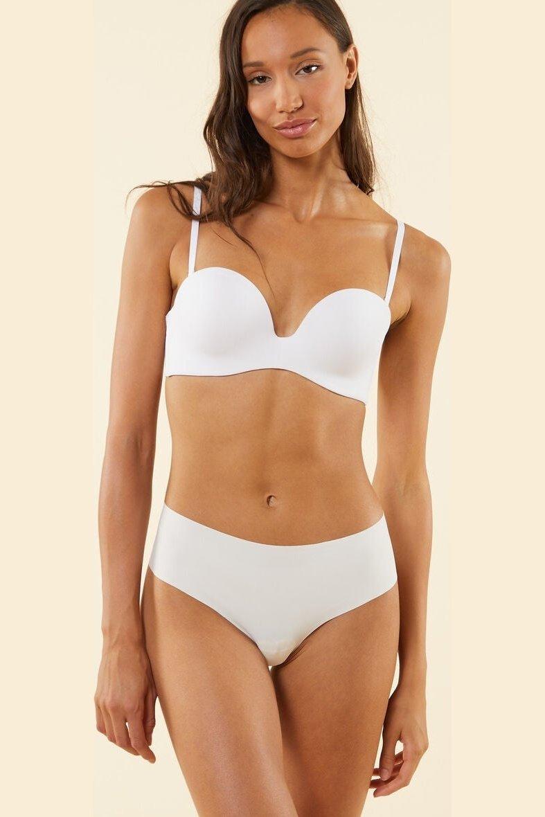 ETAM - חזיית פוש אפ סטרפלס מיקרופייבר PURE FIT קרם - MASHBIR//365