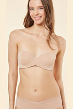 ETAM - חזיית פוש אפ סטרפלס מיקרופייבר PURE FIT ניוד - MASHBIR//365