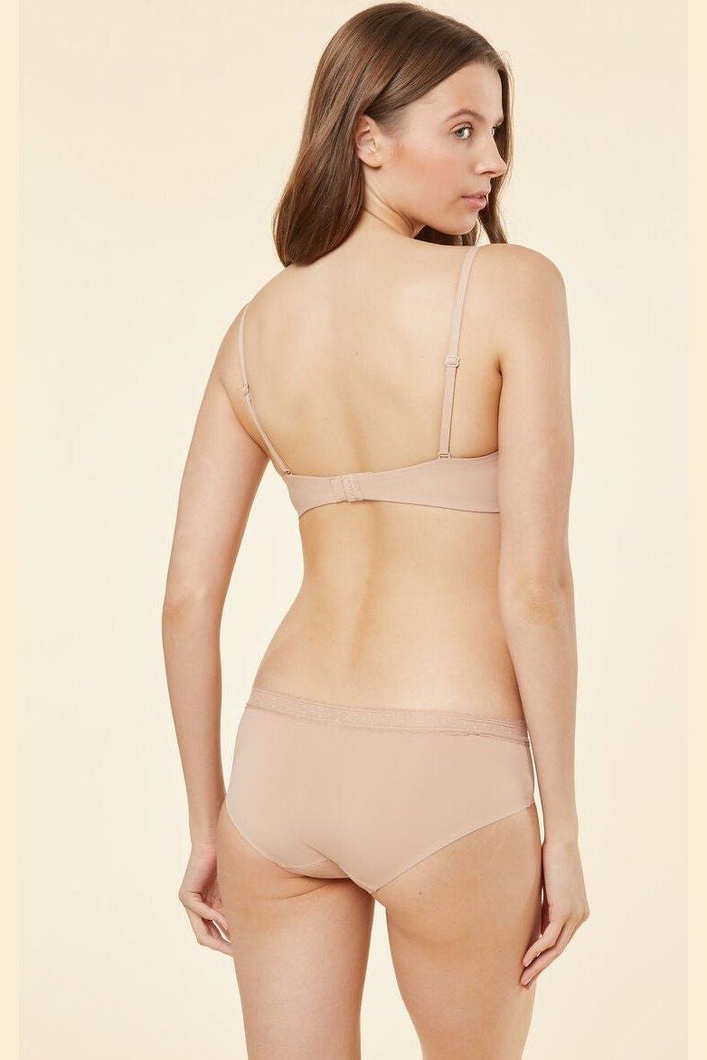 ETAM - חזיית פוש אפ סטרפלס מיקרופייבר PURE FIT ניוד - MASHBIR//365