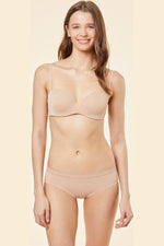 ETAM - חזיית פוש אפ סטרפלס מיקרופייבר PURE FIT ניוד - MASHBIR//365