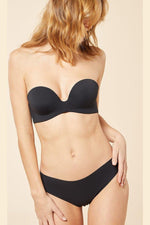 ETAM - חזיית פוש אפ סטרפלס מיקרופייבר PURE FIT שחורה - MASHBIR//365