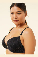 ETAM - חזיית פוש אפ תחרה ENVOUTANTE שחורה - MASHBIR//365